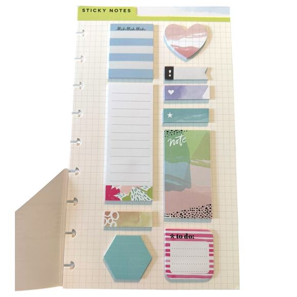 Happy Planner Assortment Of 10 Sticky Notepads 200 Sheets Total - Picture 2 of 3